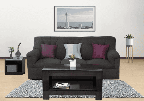 Jute Sofa 3 Seater (Grey)