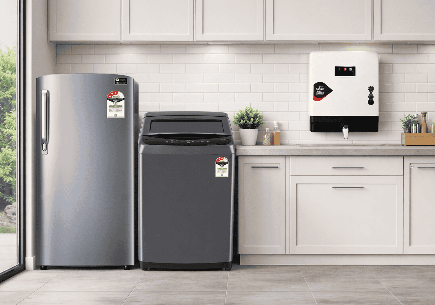 Fridge, Washing Machine and RO Combo on Rent | Hyderabad