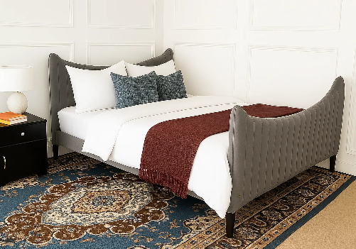 Drake Upholstered Bed (Grey)