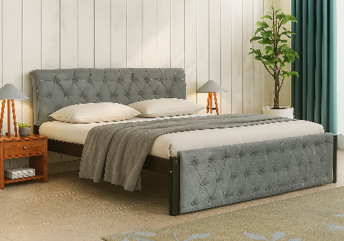 Eden Upholstered Bed (Grey Velvet)