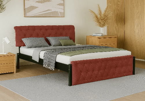 Eden Upholstered Bed (Sandstone)