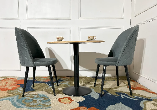 Wooden Dining Table Round with Nelson Chair Combo