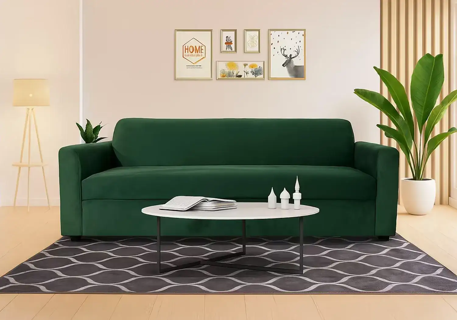 Aria 3-Seater Sofa (Dark Green)