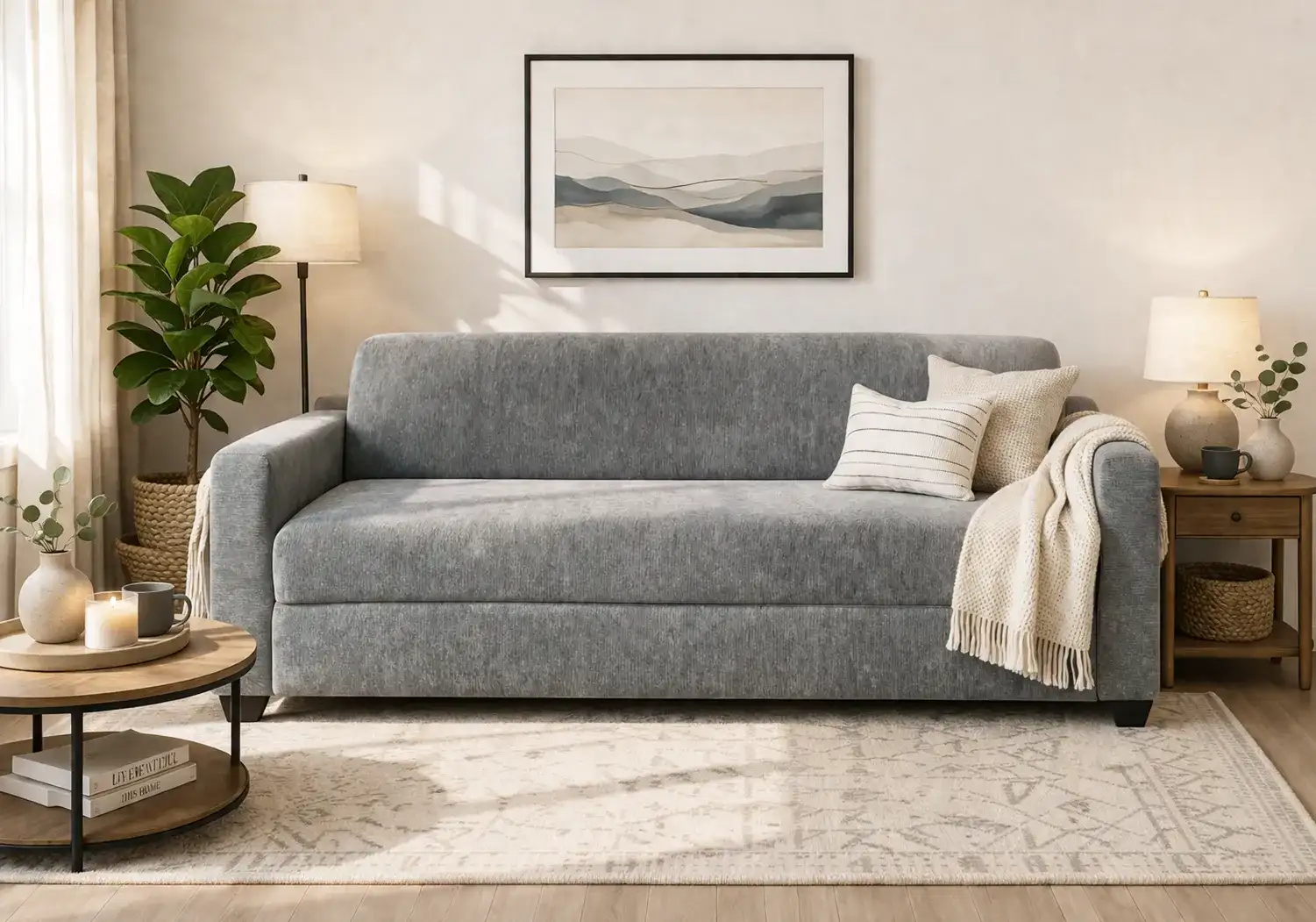 Aria 3-Seater Sofa (Grey)