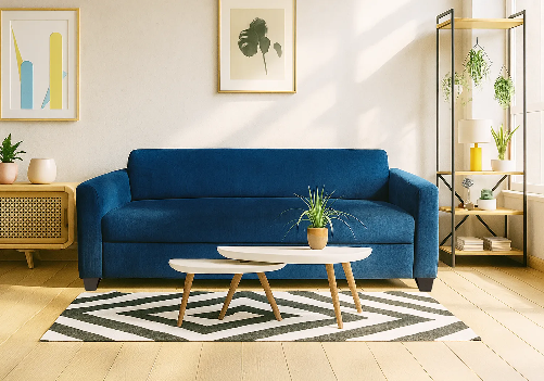 Aria 3 Seater Sofa (Blue)