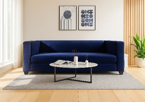 Aria 3-Seater Sofa (Navy Blue)