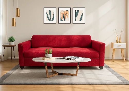Aria 3 Seater Sofa (Red)