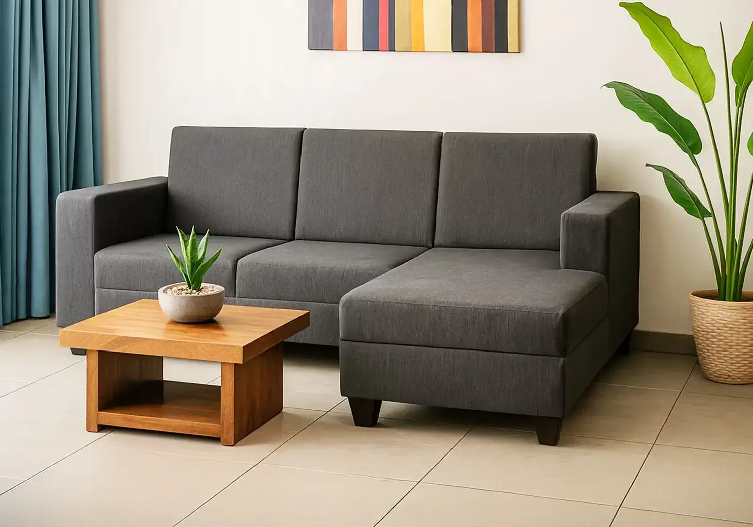 Holmes L-Shape Sofa (Grey)