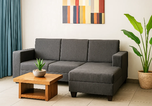 Holmes L-Shape Sofa (Grey)