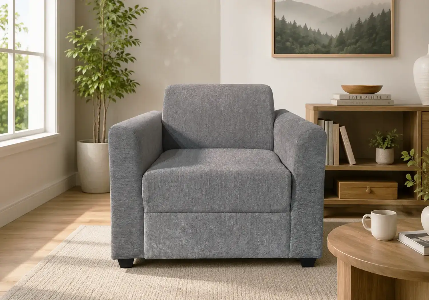 Jane Sofa 1 Seater (Grey)