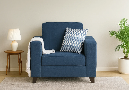 Liam Single Seater Sofa (Blue)