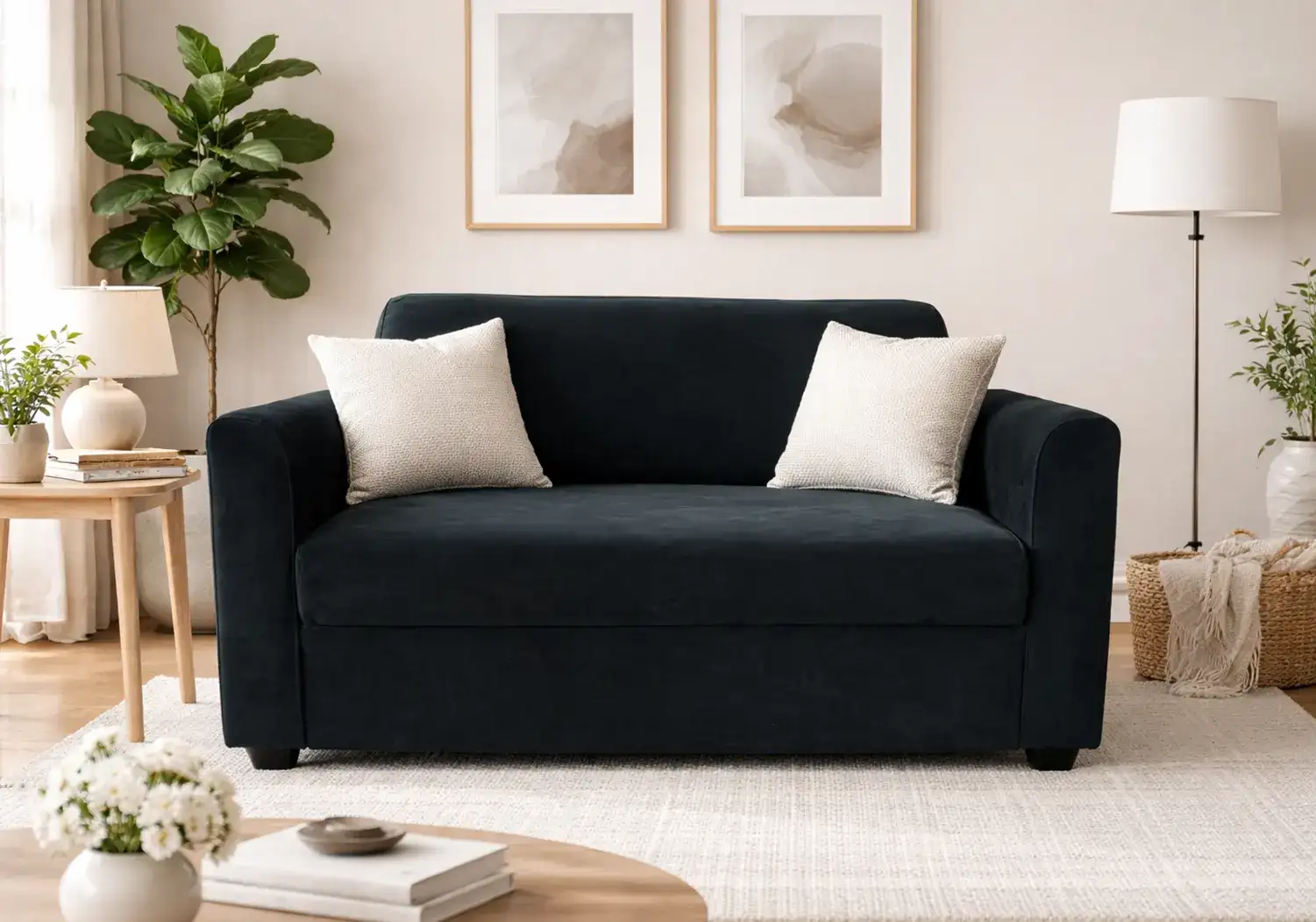 Monroe 2 Seater Sofa (Black)