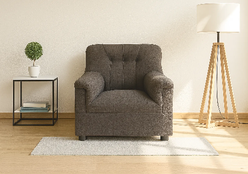 Jute Sofa 1 Seater (Grey)
