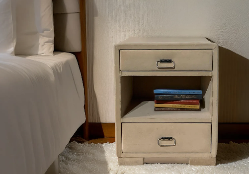 Cleo Beige Bedside Table