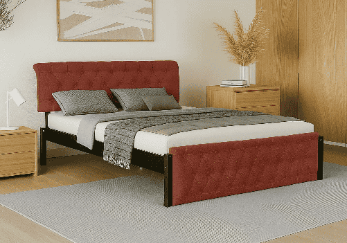 Eden Upholstered Bed (Sandstone)