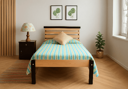 Rubberwood Single Bed