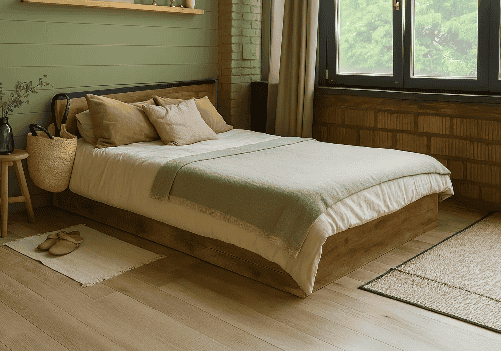 Lucus Metal Frame Storage Bed