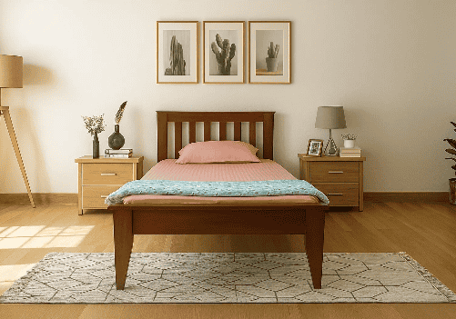 Solid Wood Single Bed
