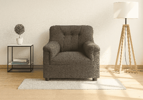 Jute Sofa 1 Seater (Grey)